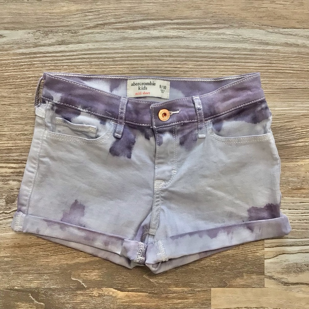 Abercrombie Kids Custom Dyed Denim MIDI Short 9/10